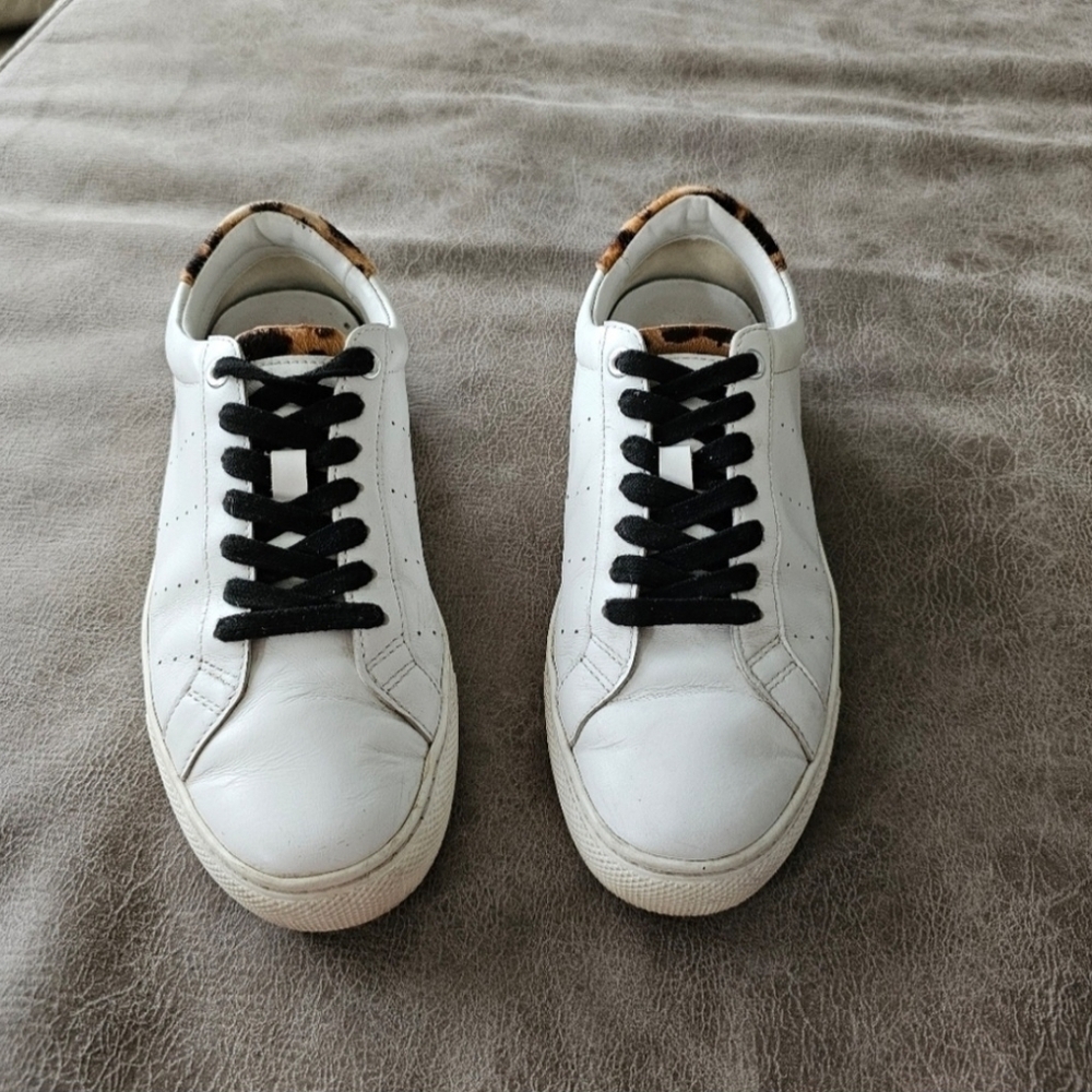 J. Crew Saturday Sneakers With Leopard Callf Hair Detail. - Picture 4 of 8